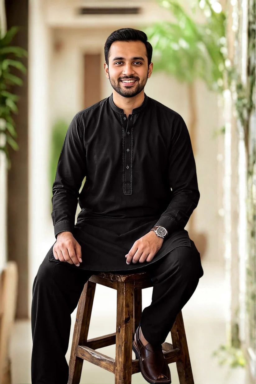 Gul Ahmed Men’s Premium Unstitched Wash & Wear