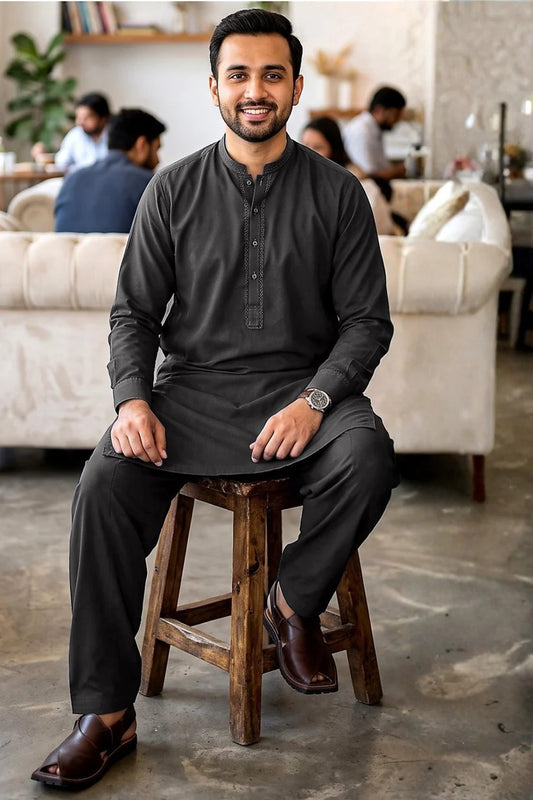 Gul Ahmed Men’s Premium Unstitched Wash & Wear