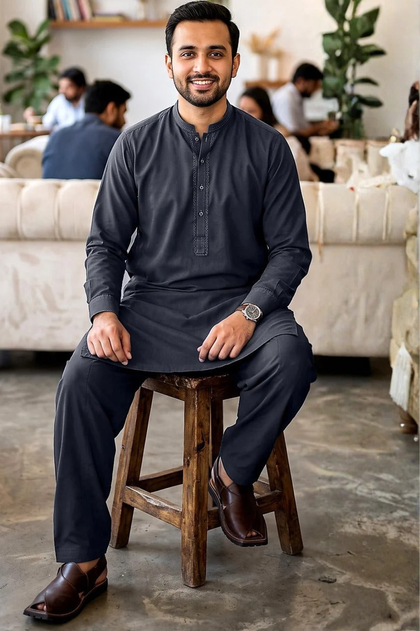 Gul Ahmed Men’s Premium Unstitched Wash & Wear