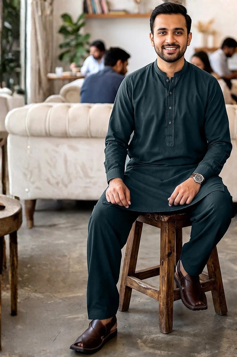 Gul Ahmed Men’s Premium Unstitched Wash & Wear