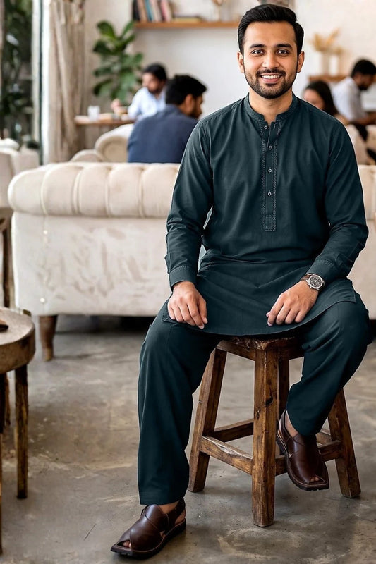 Gul Ahmed Men’s Premium Unstitched Wash & Wear