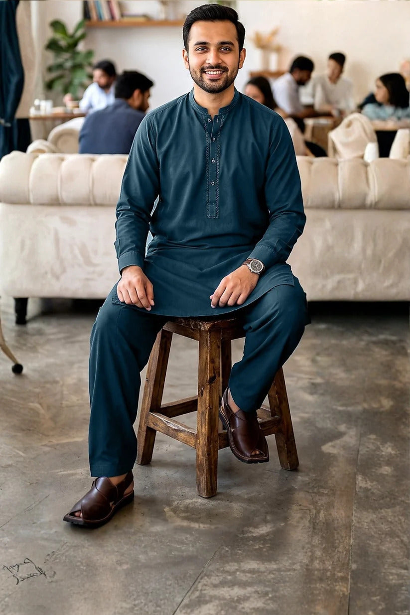 Gul Ahmed Men’s Premium Unstitched Wash & Wear